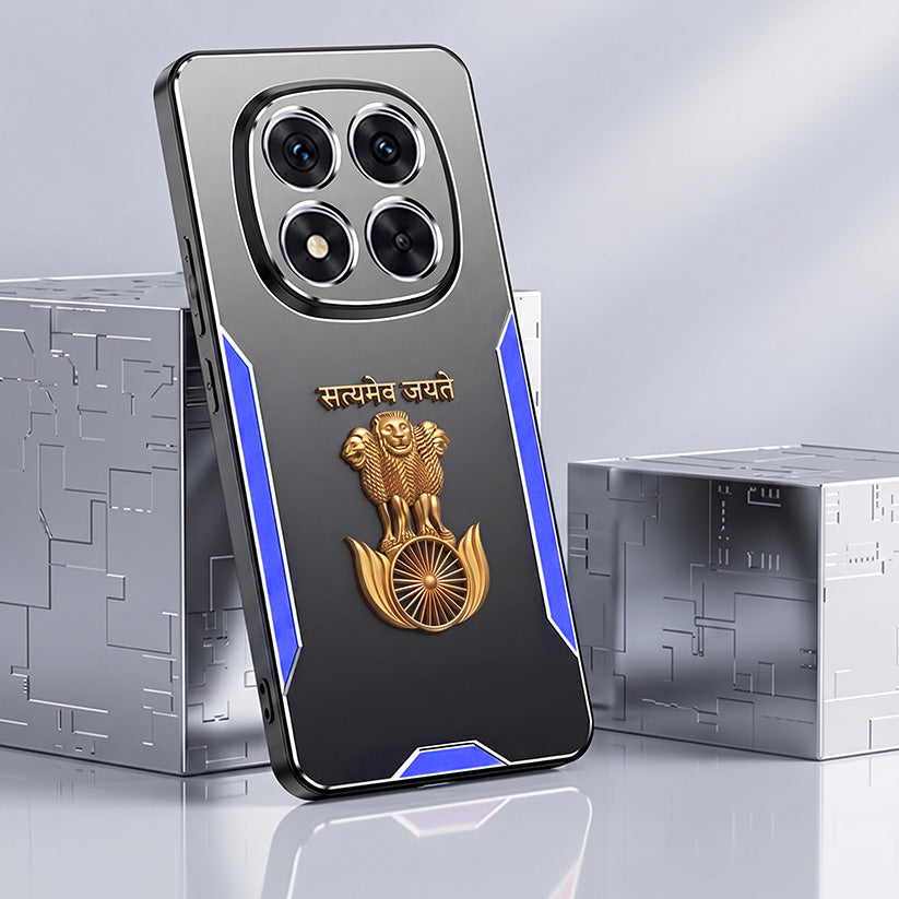 Redmi Note 14 Pro+ 5G Satyamev Jayate 3D Metal Aluminium Back Case