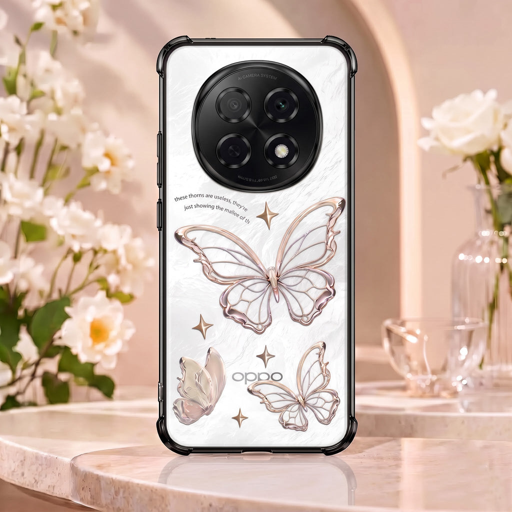 Oppo F29 Pro 5G Transparent Butterfly Anti-Yellow Airbag Cover