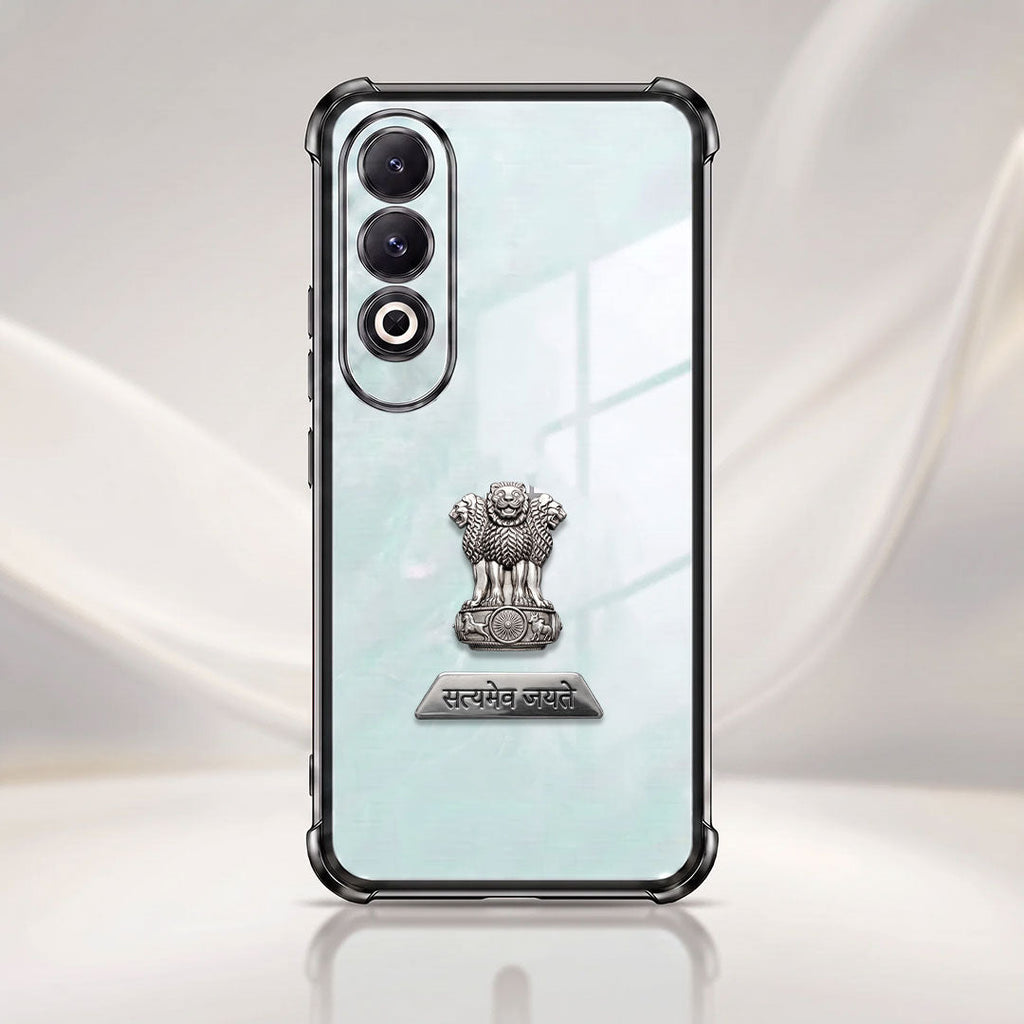 OnePlus Nord CE4 5G Satyamev Jayate 2-in-1 Emblem Transparent Shockproof Airbag Case