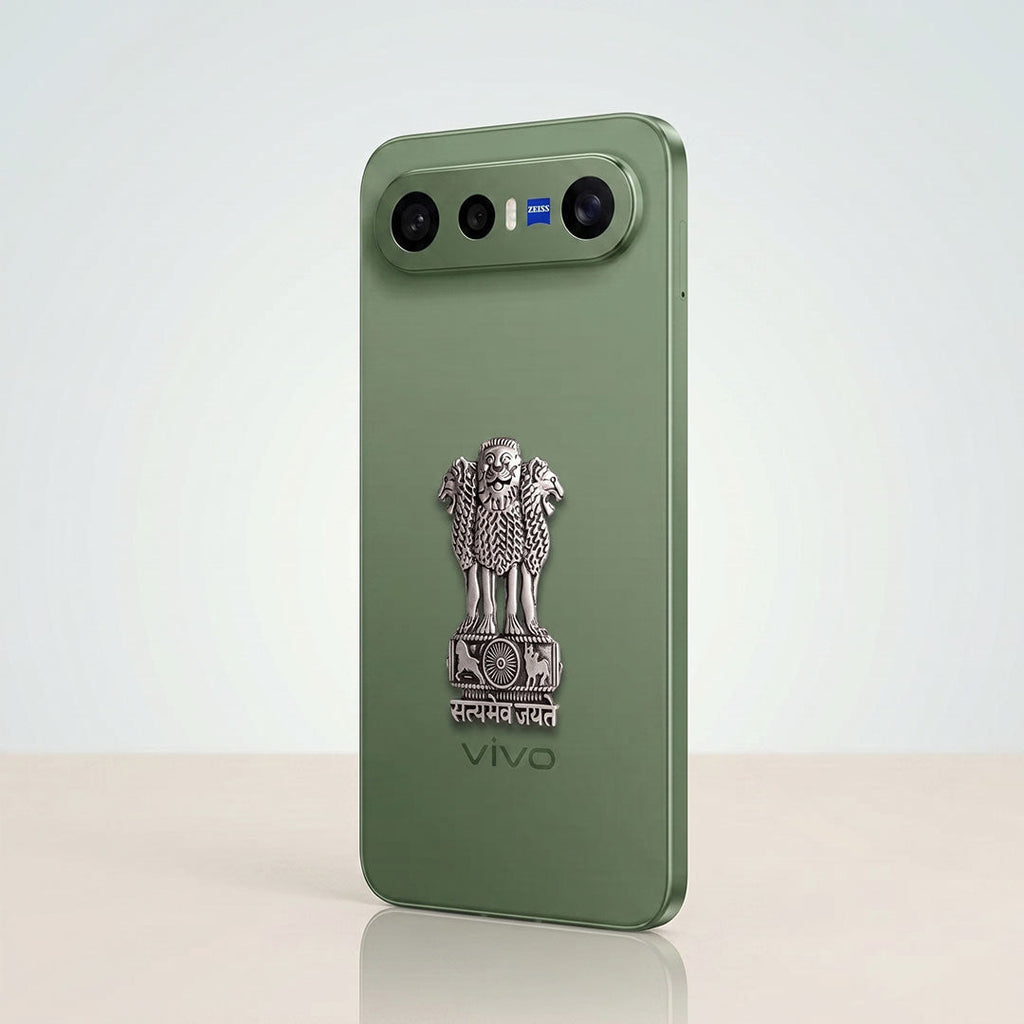Vivo X300 FE 5G Compatible Satyamev Jayate 3D Metal Emblem Sticker