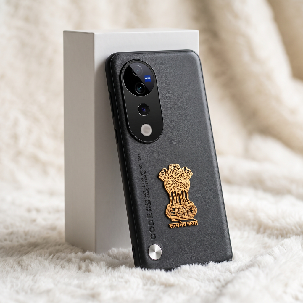 Vivo T3 Ultra 5G Satyamev Jayate Vegan Leather Back Case