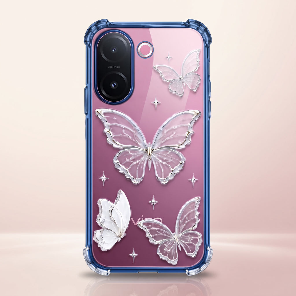 Vivo V60e 5G Transparent Butterfly Airbag Cover