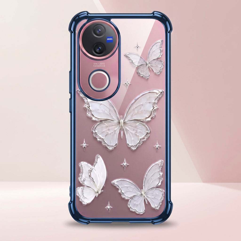 Vivo V50 5G Transparent Butterfly Airbag Cover