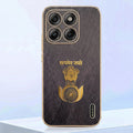 Motorola Edge 60 Pro 5G Satyamev Jayate 3D Electroplated Frame Gold Thread Pattern Hard Back Case