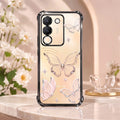 Vivo Y200 5G Transparent Butterfly Anti-Yellow Airbag Cover
