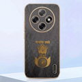 Oppo F31 Pro 5G Satyamev Jayate 3D Electroplated Frame Gold Thread Pattern Hard Back Case
