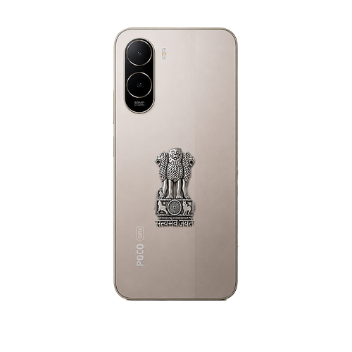 POCO C85x 5G Compatible Satyamev Jayate 3D Metal Emblem Sticker