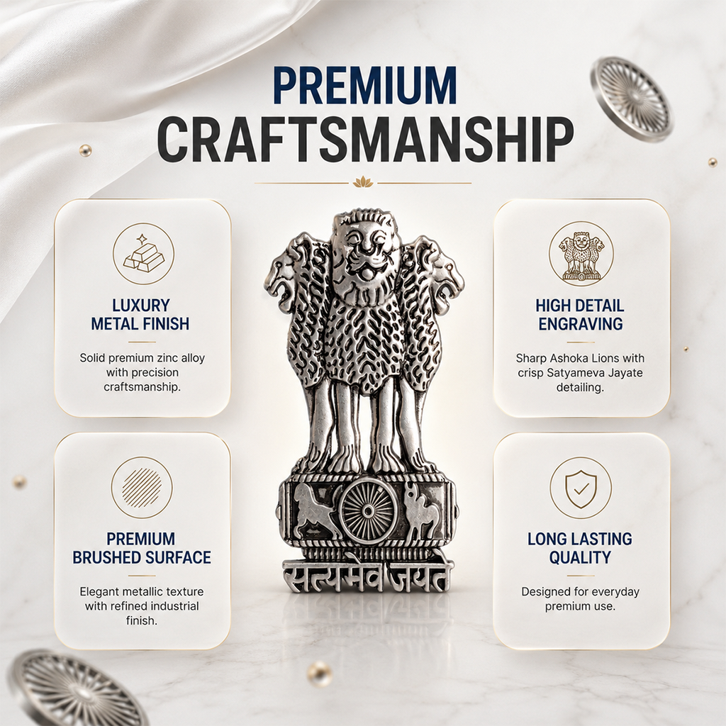 OnePlus Nord 6 5G Compatible Satyamev Jayate 3D Metal Emblem Sticker