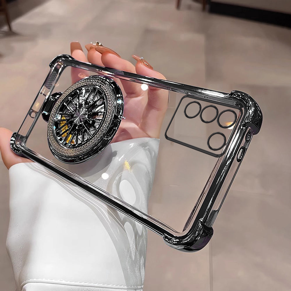 Vivo V27/ V27 Pro 5G Premium Stress Buster Wheel Rotating Shockproof Airbags Case