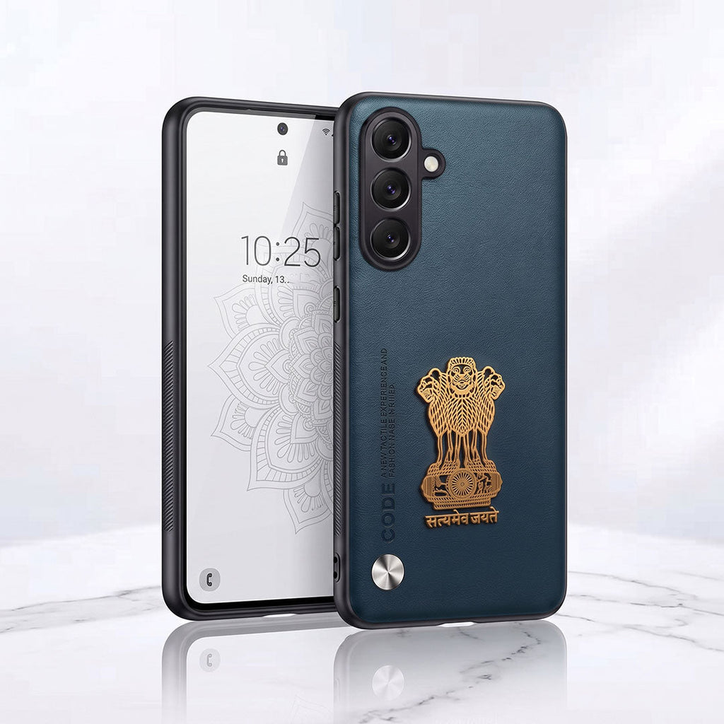 Samsung Galaxy A35 5G Satyamev Jayate Vegan Leather Back Case