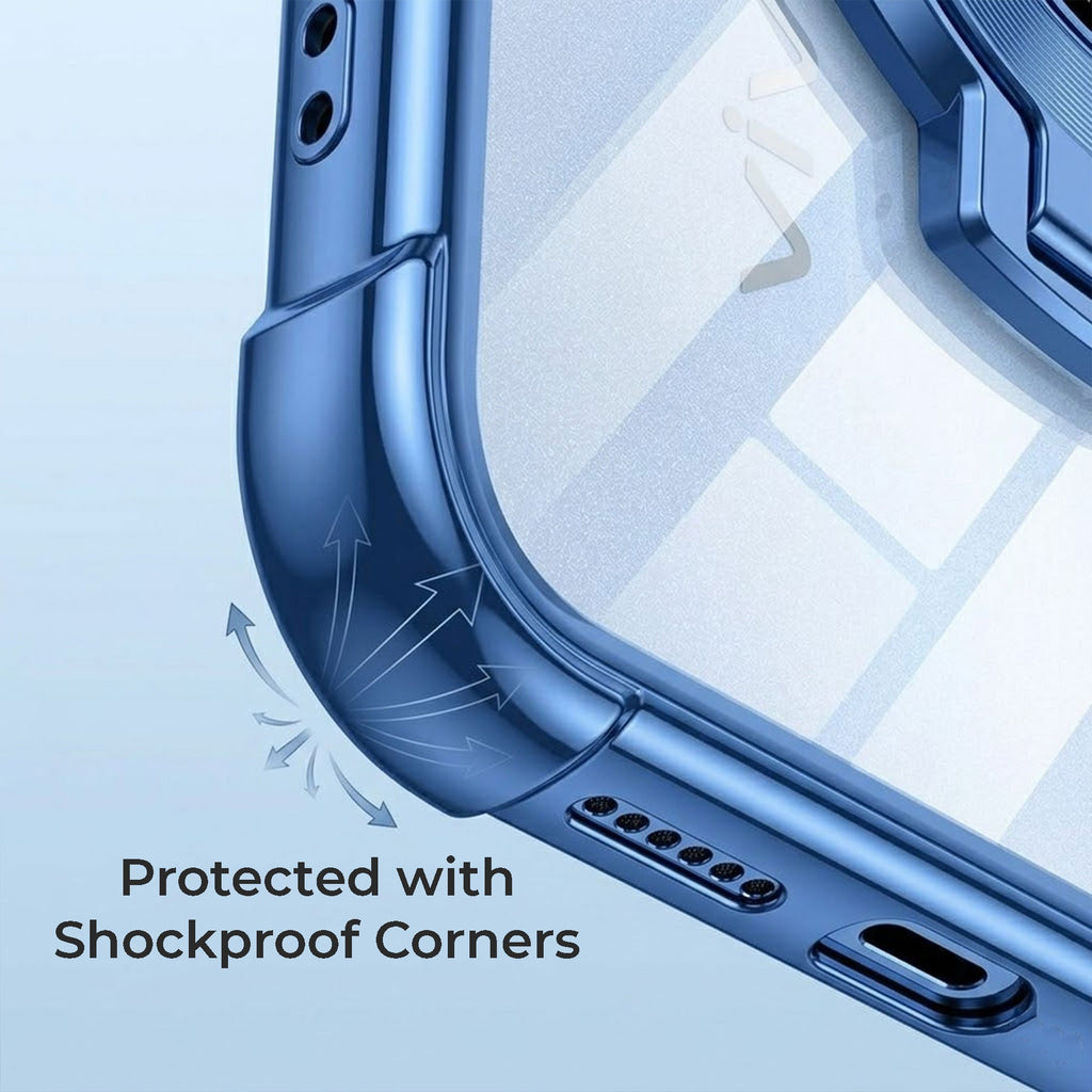 Vivo T5 Pro 5G Original Luxury Magnifier Ring Stand Shockproof Airbags Corner Case