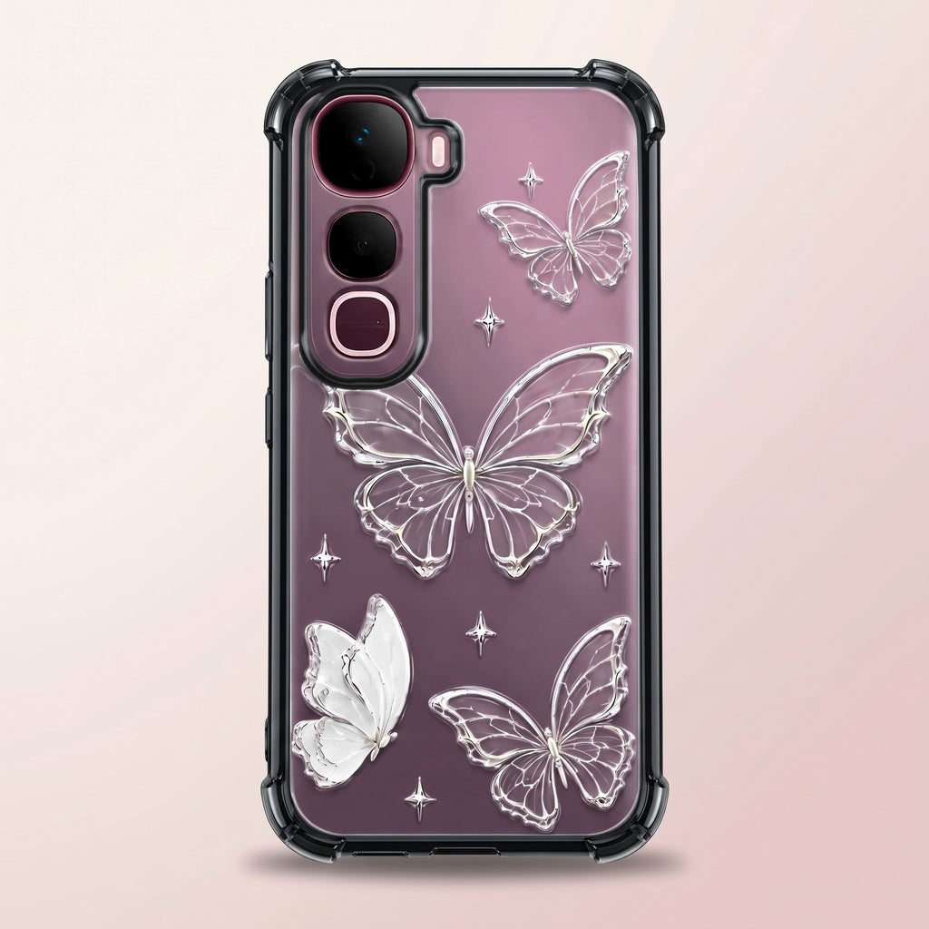 Vivo Y400 PRO 5G Transparent Butterfly Airbag Cover