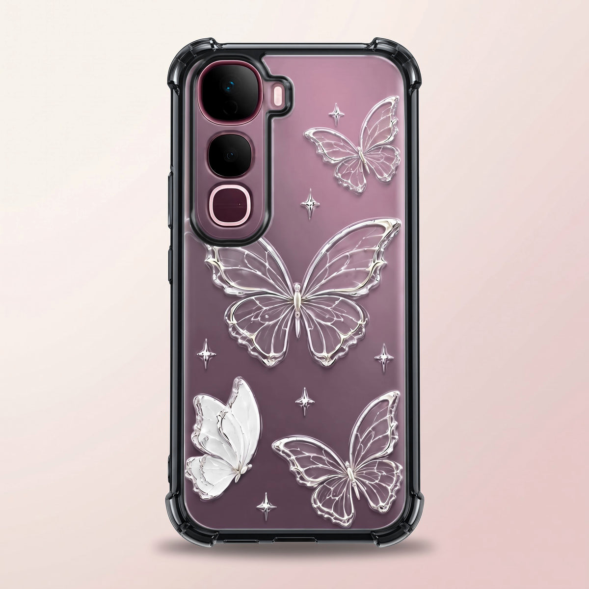 Vivo Y400 PRO 5G Transparent Butterfly Airbag Cover