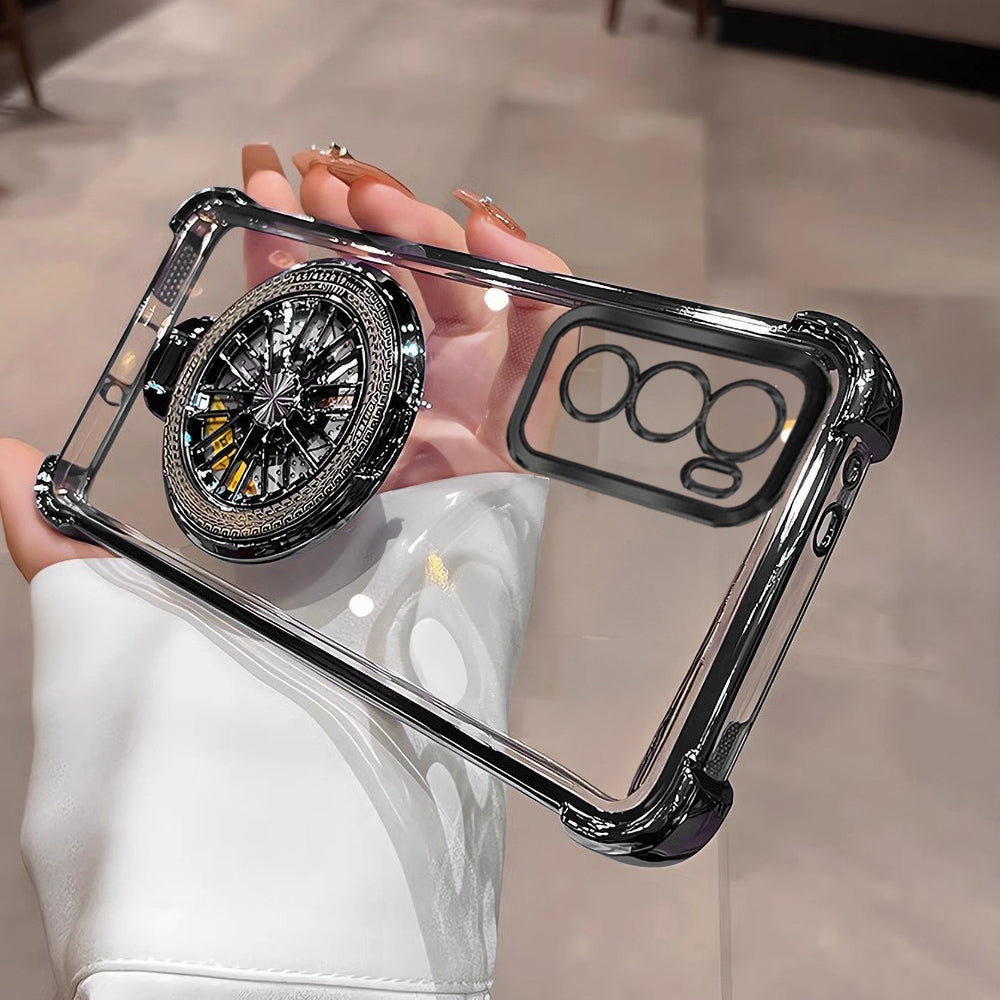 Oppo Reno 12 5G Premium Stress Buster Wheel Rotating Shockproof Airbags Case