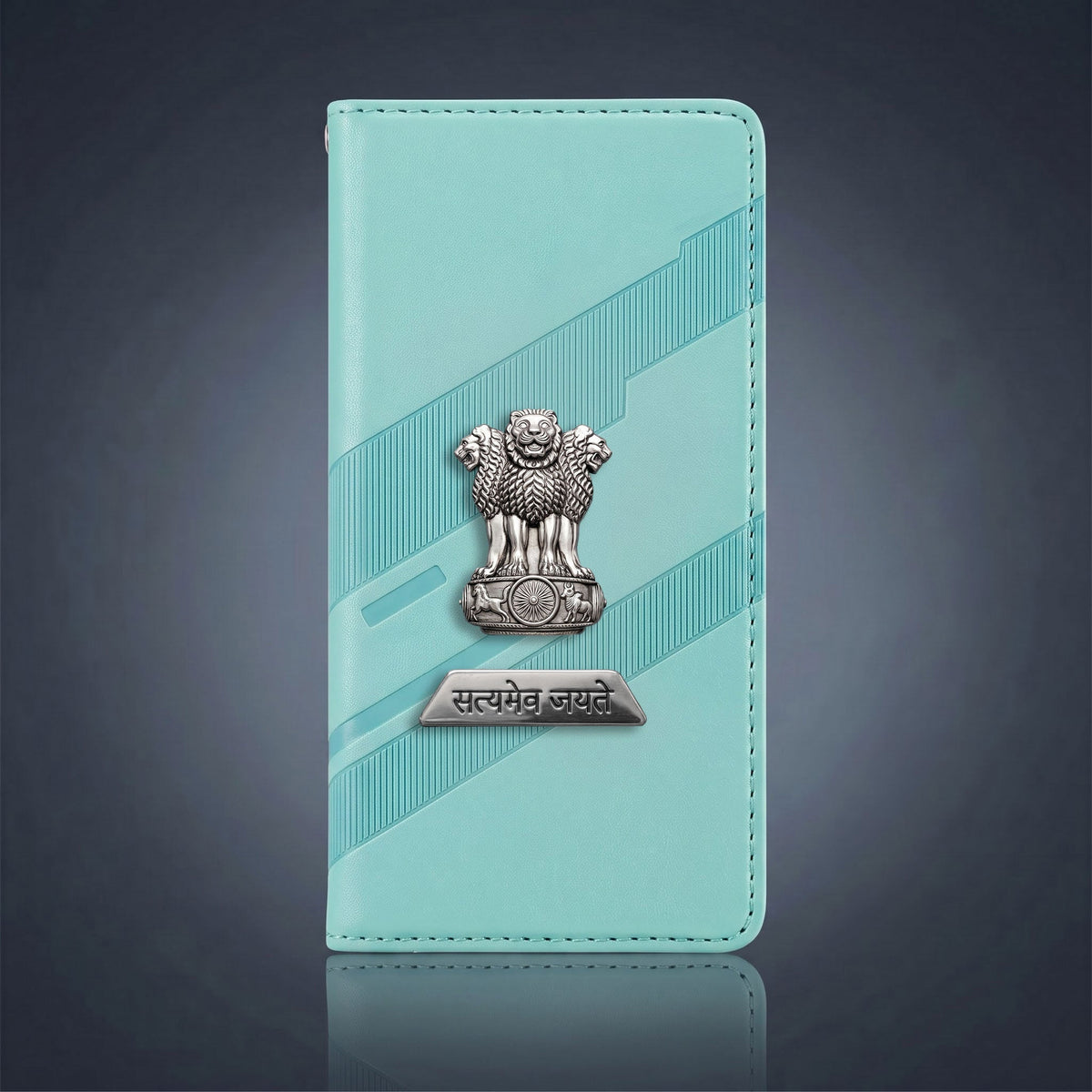 Redmi Note 14 Pro+ 5G Metal Satyamev Jayate 2-in-1 Emblem Magnetic Flip Wallet Case