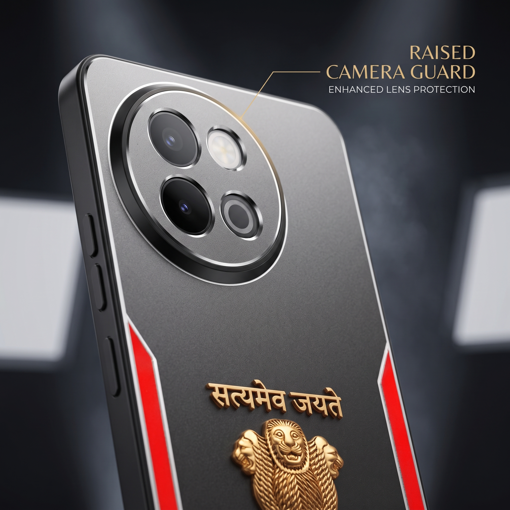 Vivo Y58 5G Satyamev Jayate 3D Metal Aluminium Back Case