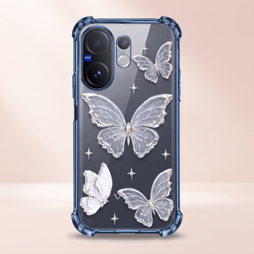 Vivo V60 5G Transparent Butterfly Airbag Cover