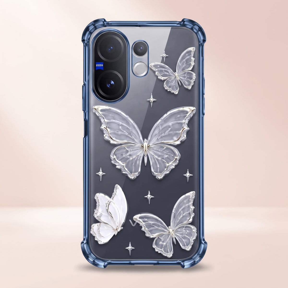 Vivo V60 5G Transparent Butterfly Airbag Cover