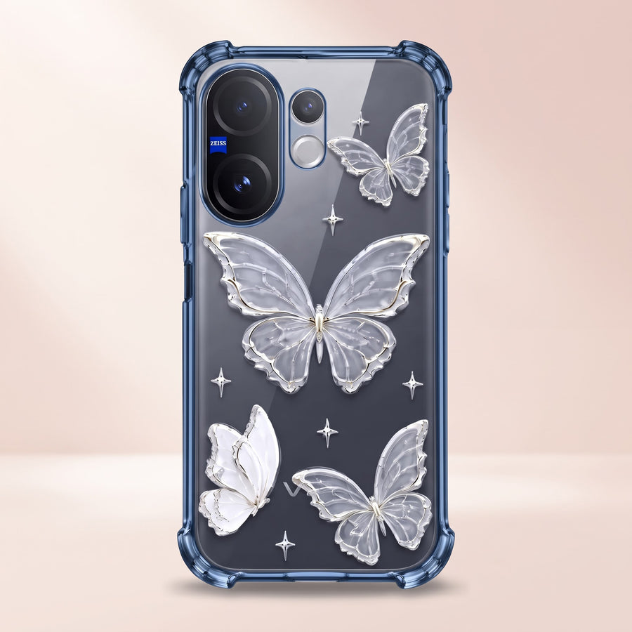 Vivo V60 5G Transparent Butterfly Airbag Cover
