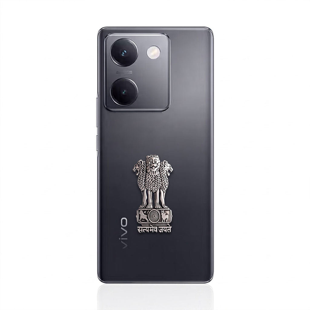 Vivo Y200 Pro 5G Compatible Satyamev Jayate 3D Metal Emblem Sticker