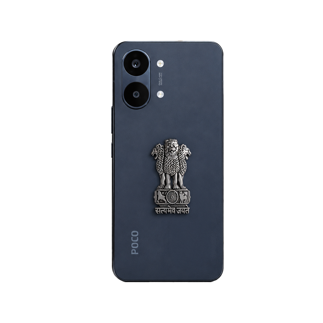 POCO X8 Pro 5G Compatible Satyamev Jayate 3D Metal Emblem Sticker