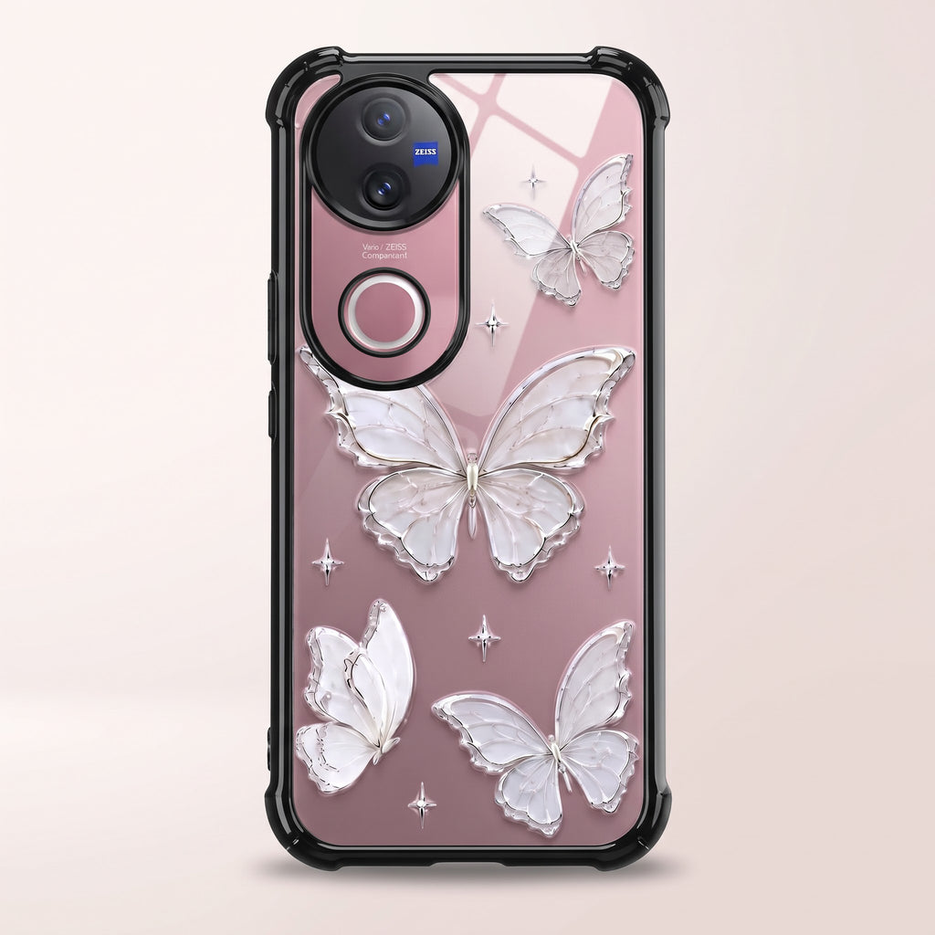 Vivo V50 5G Transparent Butterfly Airbag Cover