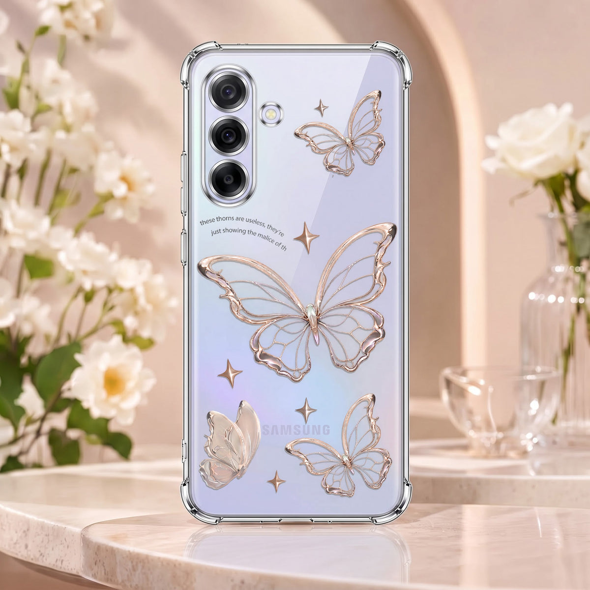 Samsung A36 5G Transparent Butterfly Anti-Yellow Airbag Cover