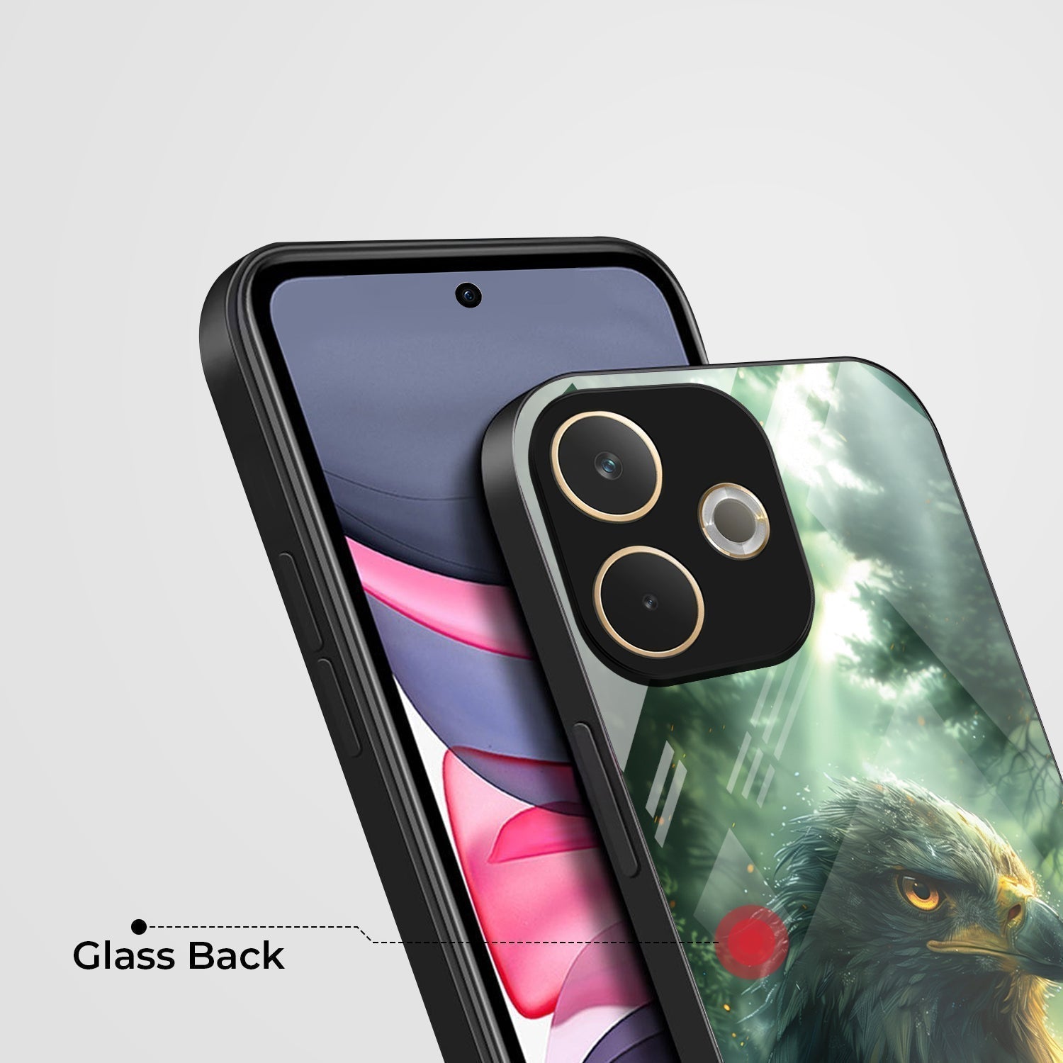 Oppo A5 Pro 5G Premium Acrylic Shockproof Glass Back Case (Eagle Case)