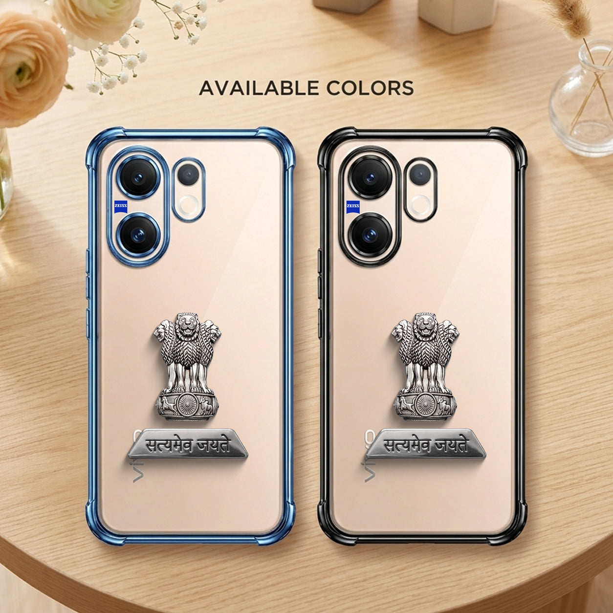 Vivo X200 FE 5G Satyamev Jayate 2-in-1 Emblem Transparent Shockproof Airbag Case