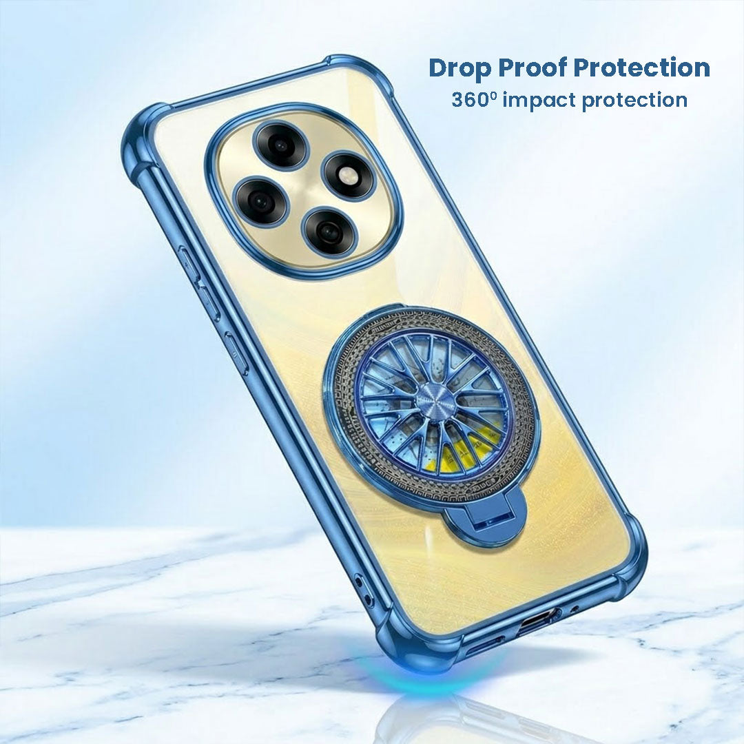 Oppo F31 Pro 5G Premium Stress Buster Wheel Rotating Shockproof Airbags Case