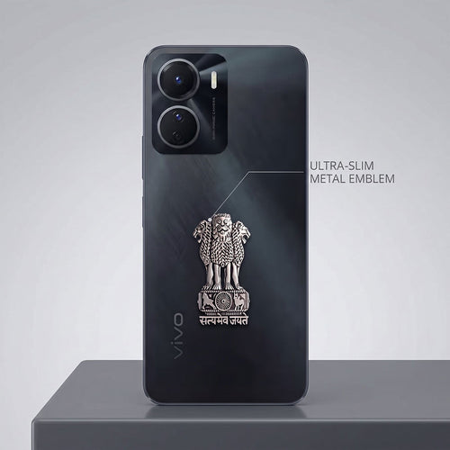Vivo Y16 5G Compatible Satyamev Jayate 3D Metal Emblem Sticker