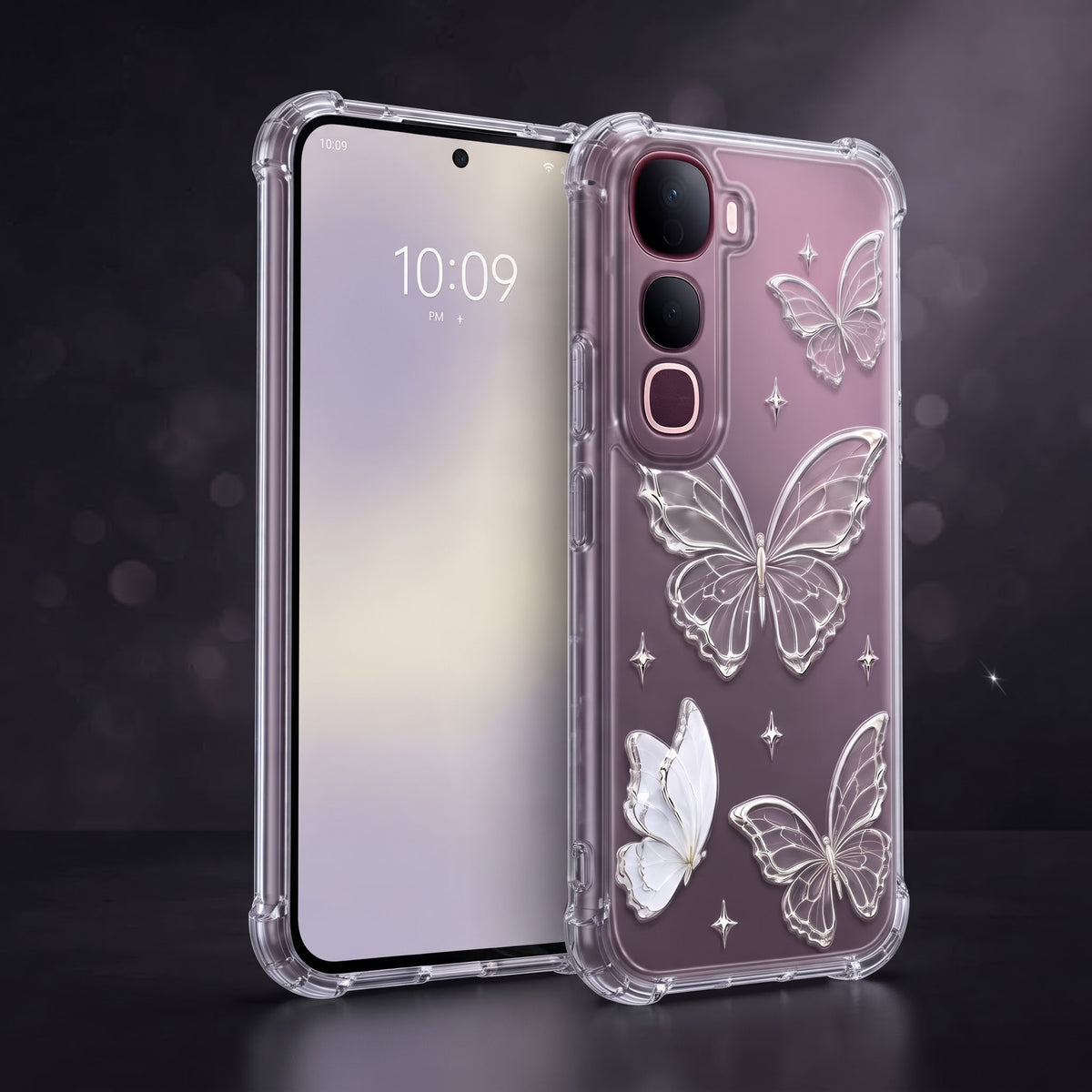 Vivo Y400 PRO 5G Transparent Butterfly Airbag Cover