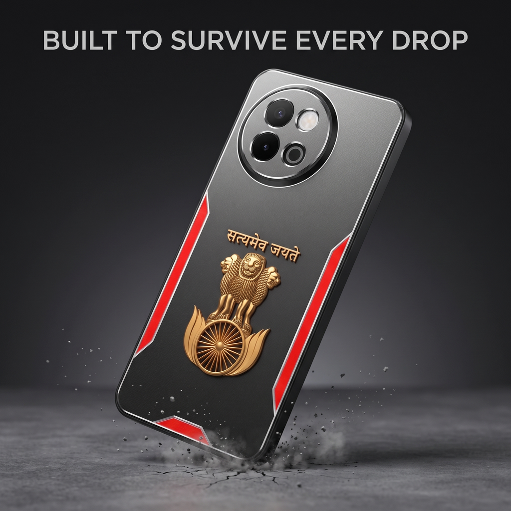 Vivo Y58 5G Satyamev Jayate 3D Metal Aluminium Back Case