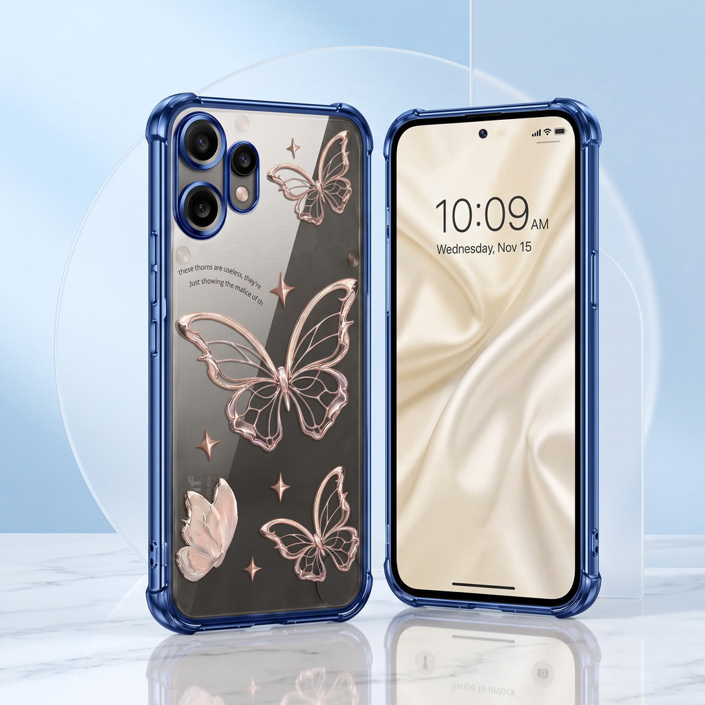 Nothing Phone 2 Pro 5G Transparent Butterfly Anti-Yellow Airbag Cover