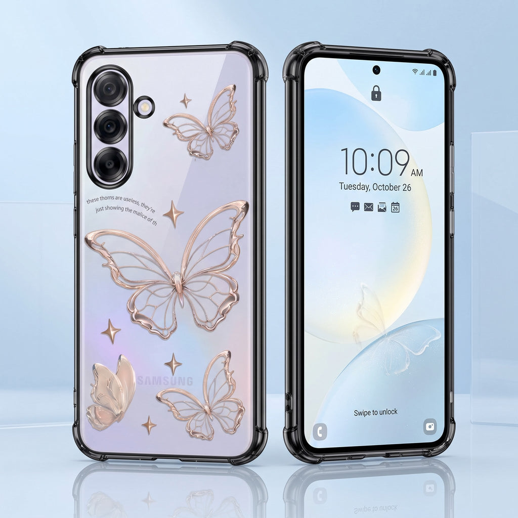 Samsung A36 5G Transparent Butterfly Anti-Yellow Airbag Cover