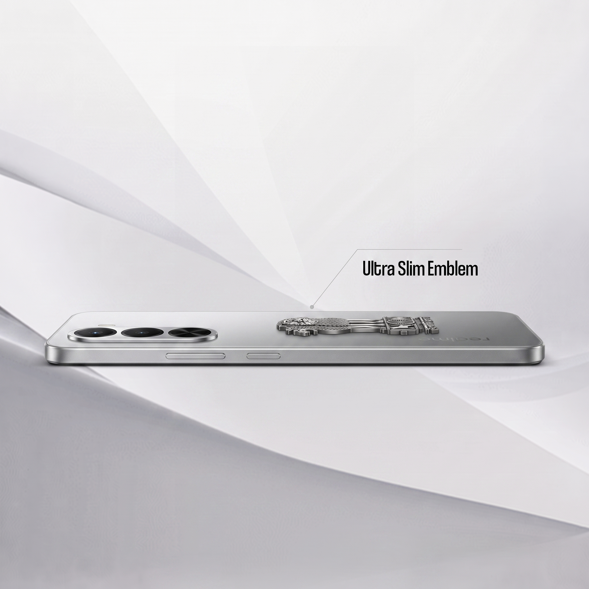 Realme P4X 5G Compatible Satyamev Jayate 3D Metal Emblem Sticker