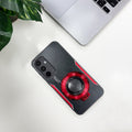 Samsung Galaxy S24 FE 5G Original Luxury Aluminium Metal Magnifier Ring Stand Case