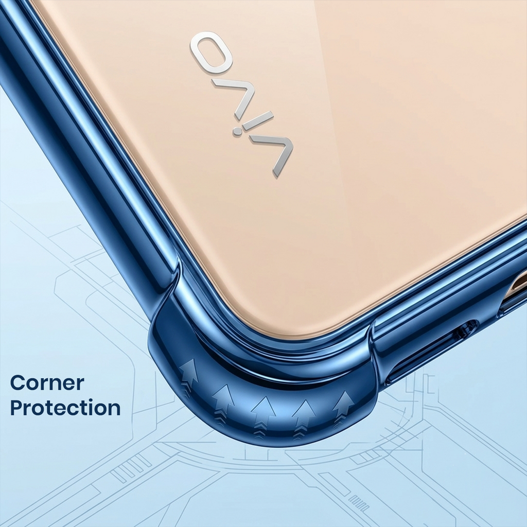 Vivo V60 5G Satyamev Jayate 2-in-1 Emblem Transparent Shockproof Airbag Case