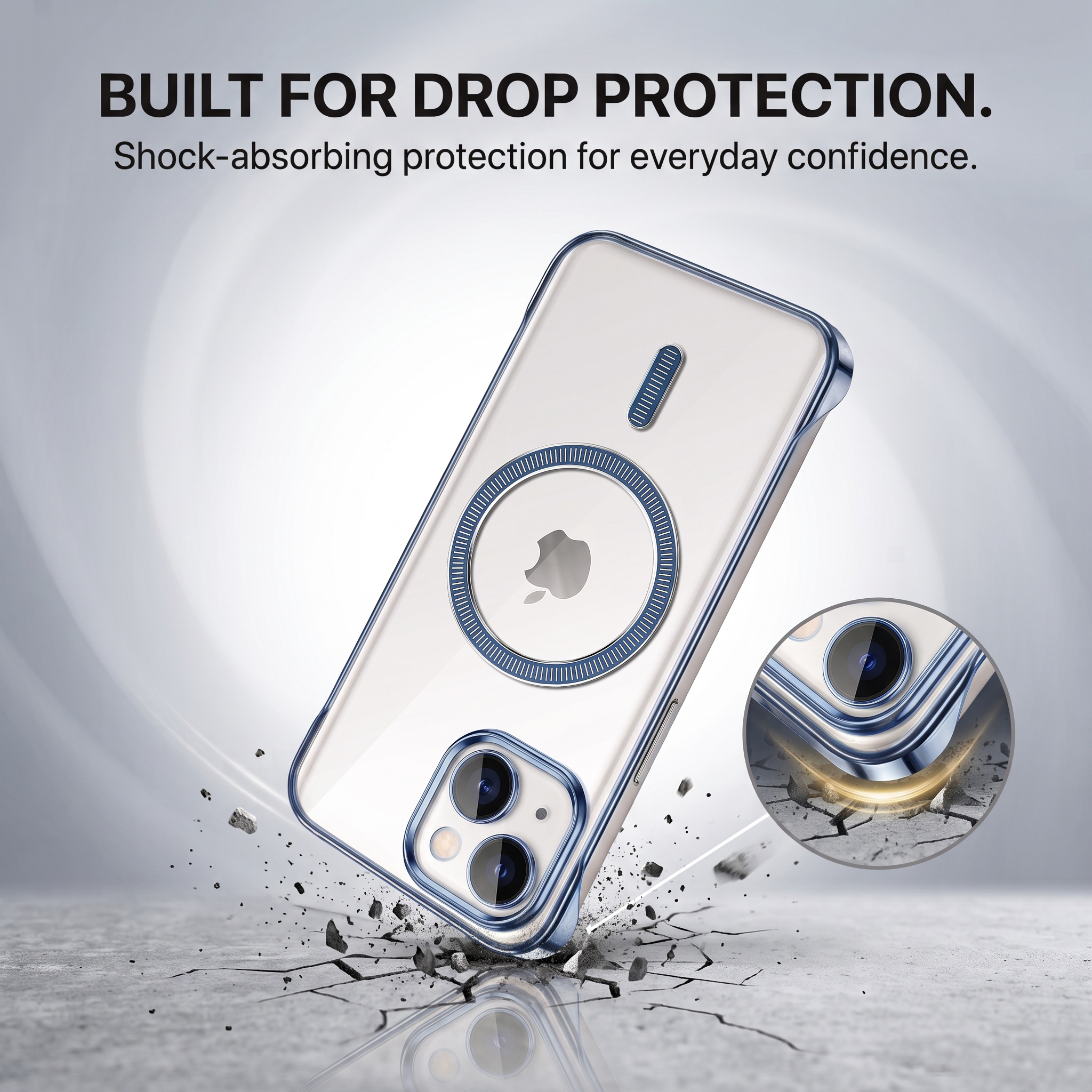 iPhone 15 Plus 5G Frameless MagSafe Shockproof Case