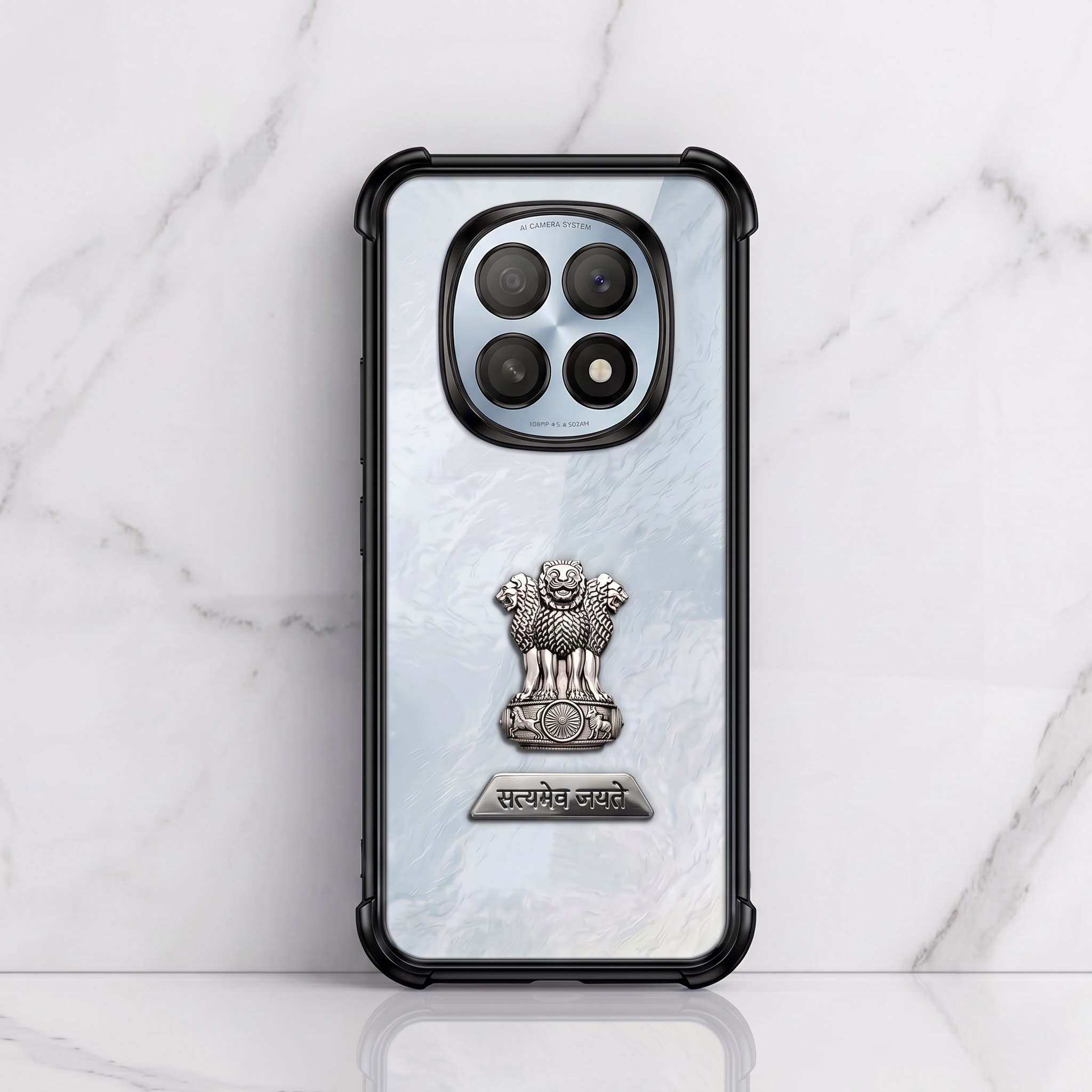 Oppo F29 5G Satyamev Jayate 2-in-1 Emblem Transparent Shockproof Airbag Case