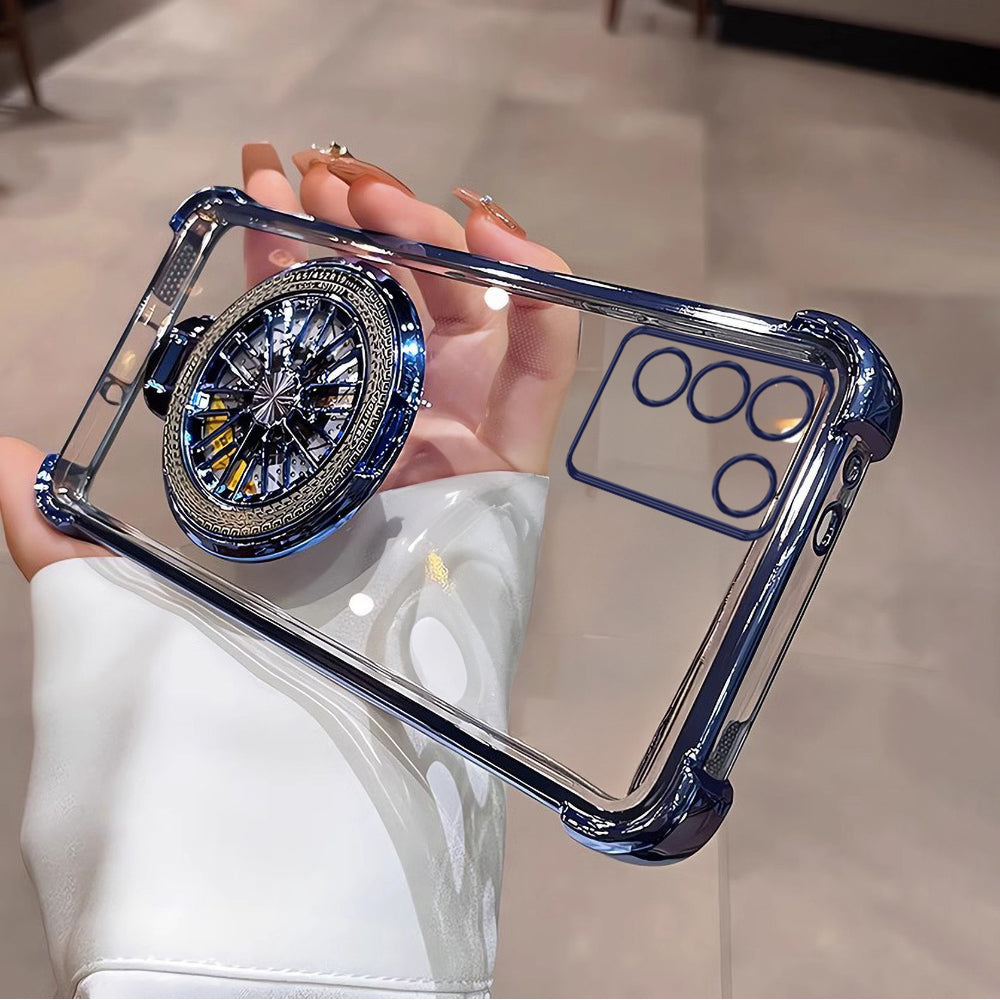 Vivo V27/ V27 Pro 5G Premium Stress Buster Wheel Rotating Shockproof Airbags Case