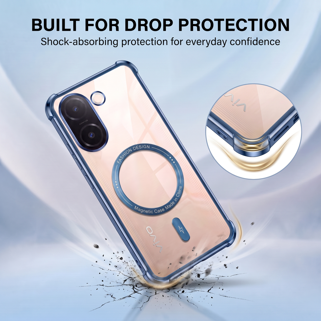 Vivo V60e 5G Premium Magnetic MagSafe Shockproof Airbag Case (2.O)