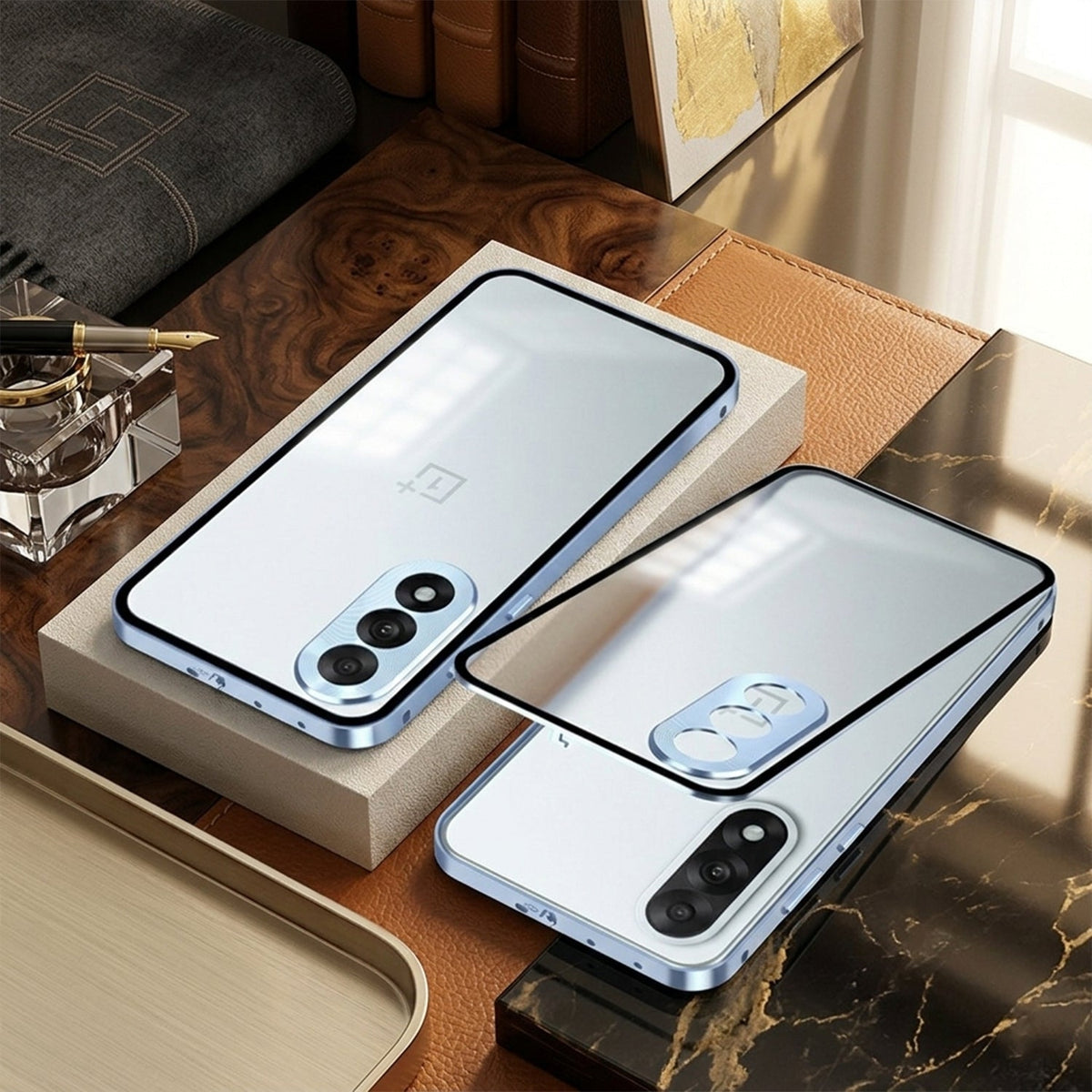 OnePlus Nord 5 5G Aluminium Metal Bumper Shield Transparent Back Case