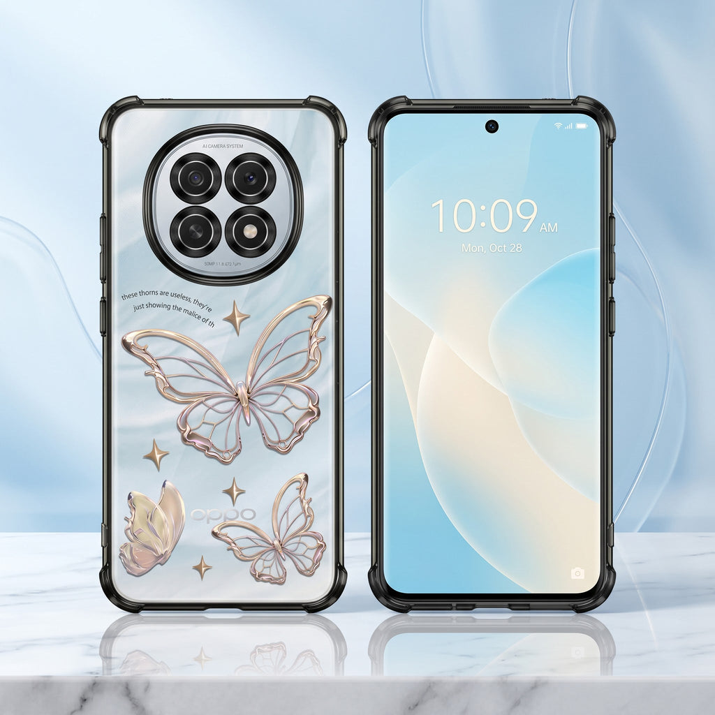 Oppo F29 5G Transparent Butterfly Anti-Yellow Airbag Cover