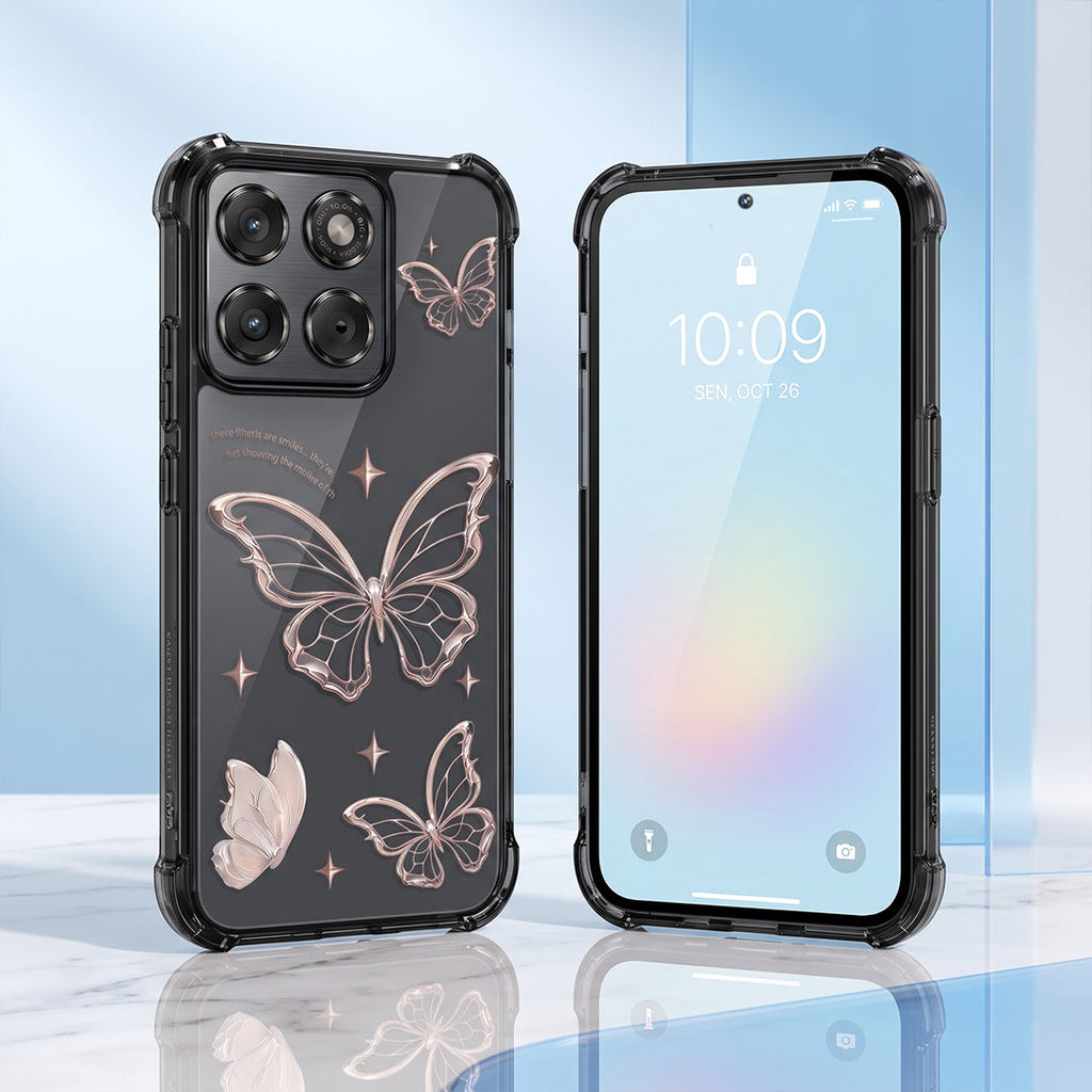 Motorola Edge 70 5G Transparent Butterfly Anti-Yellow Airbag Cover