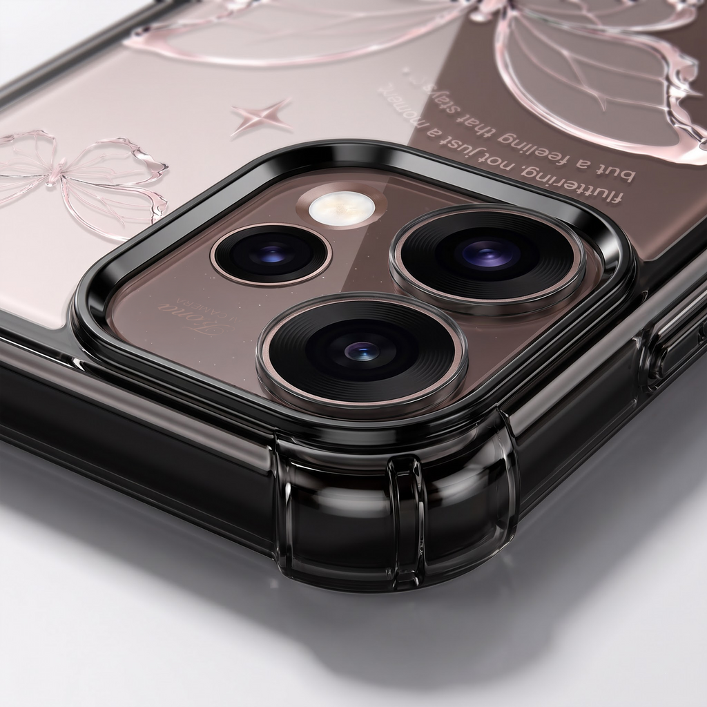 Oppo Reno 15 5G Transparent Butterfly Anti-Yellow Airbag Cover
