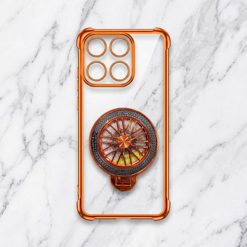 Motorola Edge 60 Pro 5G Stress Buster Wheel Rotating Airbag Cosmic Orange Case