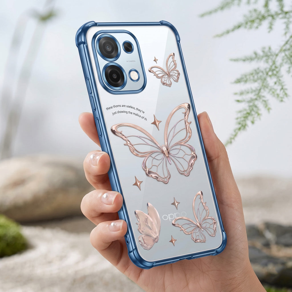 Oppo F31 5G Transparent Butterfly Anti-Yellow Airbag Cover