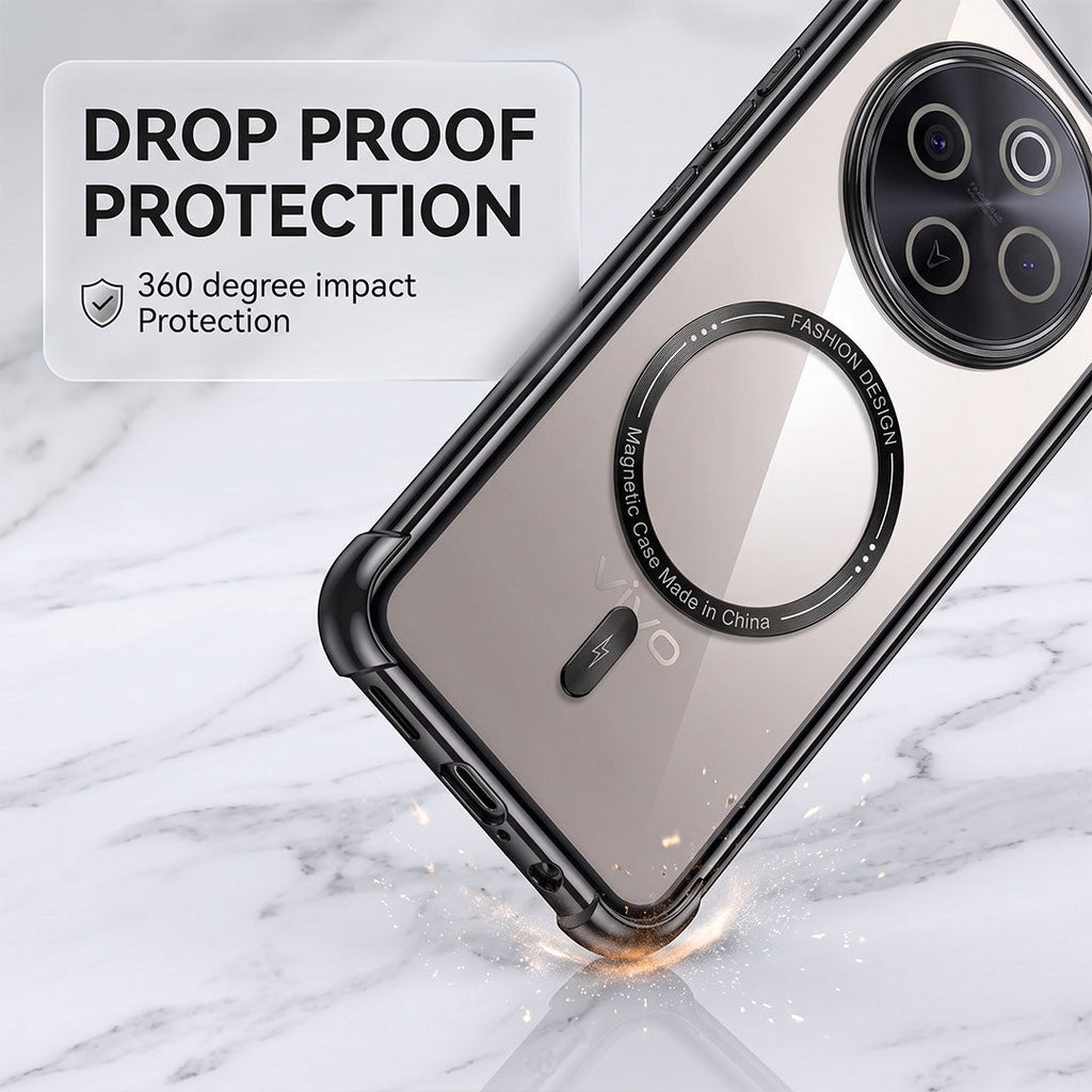 Vivo T4 5G Premium Magnetic MagSafe Shockproof Airbag Case (2.O)