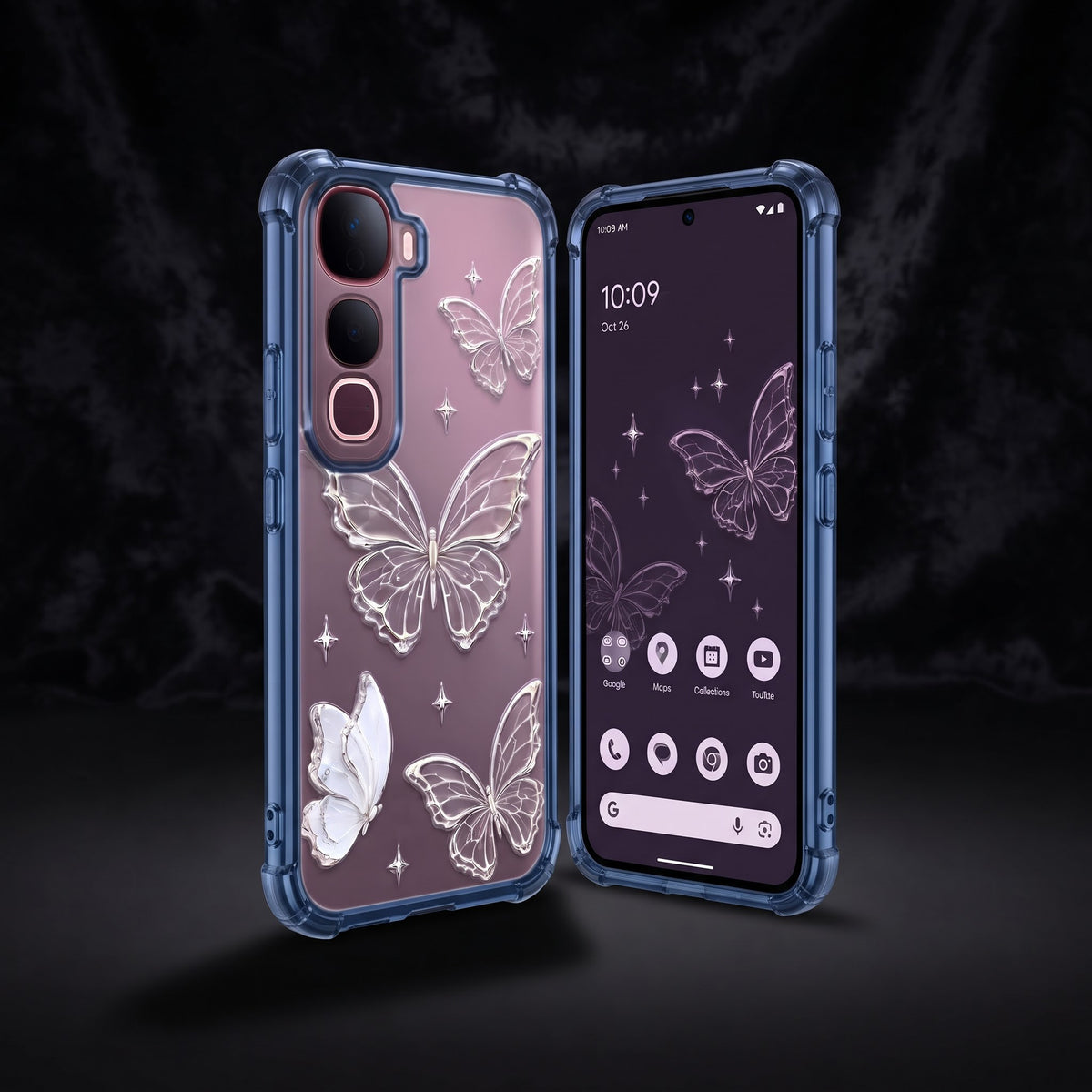 Vivo Y400 PRO 5G Transparent Butterfly Airbag Cover